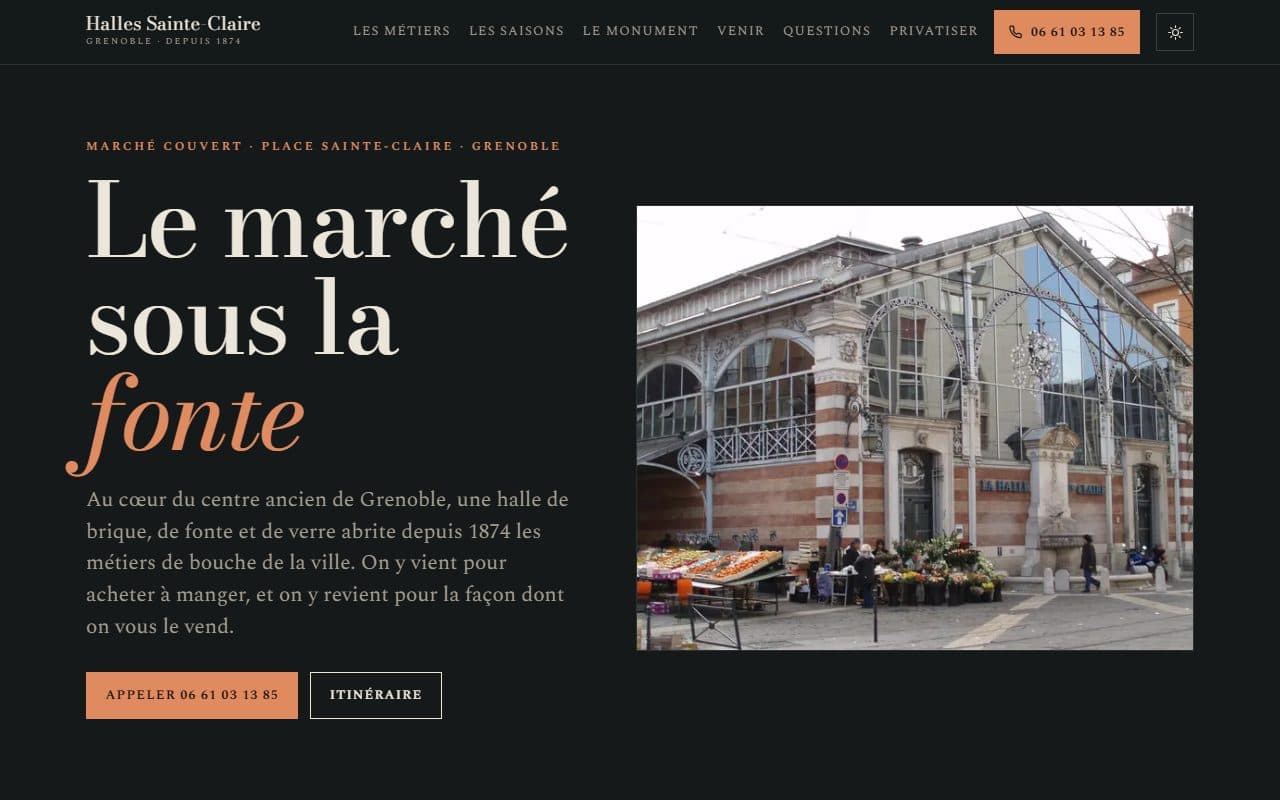 Maquette du site de Halles Sainte-Claire, commerce de proximité à Grenoble